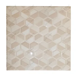 کاشی کف ماکسیرا کرم (طرح هندسی و سهبعدی) 30×30 3 کاشی کف دکوراتیو مدل ماکسیرا کرم با تناژ گرم و طرح هندسی سه بعدی تولید شرکت طلا سرام کویر